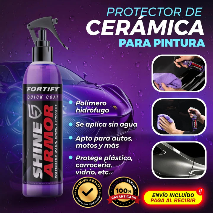 SHINE ARMORⓇ-SPRAY AUTO SELLADOR;“¡Di adiós al lavado tradicional! El spray 3 en 1 que deja tu auto como nuevo en minutos”